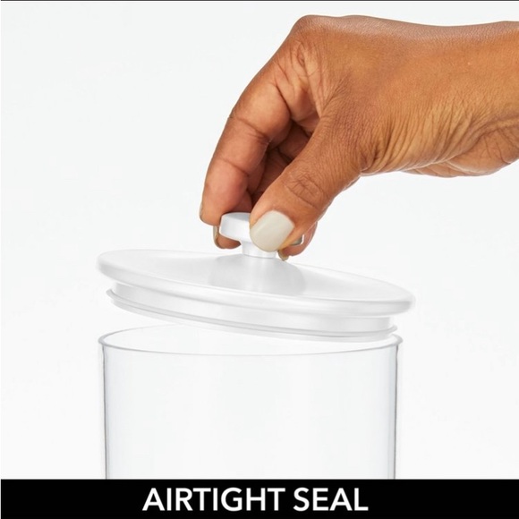 mDesign acrylic airtight apothecary storage organizer canister jars set of 4 - Picture 4 of 9